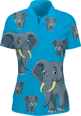 Ellie Elephant Women's Polo - fungear.com.au