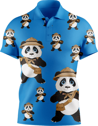 Explorer Panda Men's Short Sleeve Polo - fungear.com.au