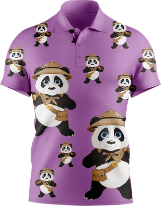 Explorer Panda Men's Short Sleeve Polo - fungear.com.au