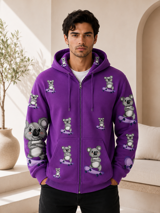 Skater Koala Full Zip Hoodies Jacket