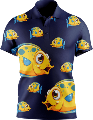 Fish out of water Men's Short Sleeve Polo - fungear.com.au