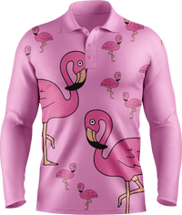 Flamingo Men's Polo. Long or Short Sleeve - fungear.com.au