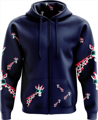 Gigi Giraffe Full Zip Hoodies Jacket - fungear.com.au
