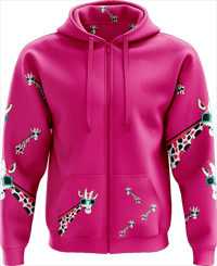 Gigi Giraffe Full Zip Hoodies Jacket - fungear.com.au