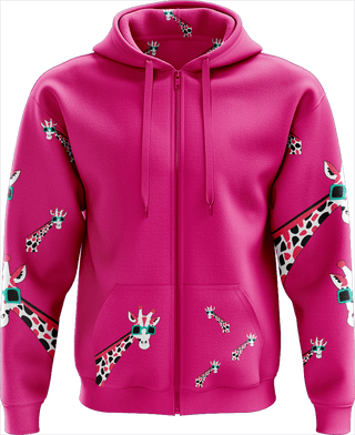 Gigi Giraffe Full Zip Hoodies Jacket - fungear.com.au