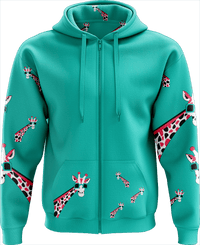 Gigi Giraffe Full Zip Hoodies Jacket - fungear.com.au