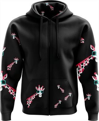 Gigi Giraffe Full Zip Hoodies Jacket - fungear.com.au