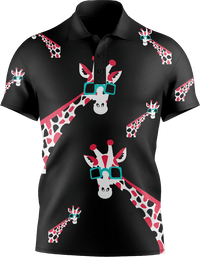 Gigi Giraffe Men's Short Sleeve Polo - fungear.com.au