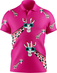 Gigi Giraffe Men's Short Sleeve Polo - fungear.com.au