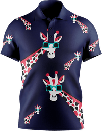 Gigi Giraffe Men's Short Sleeve Polo - fungear.com.au