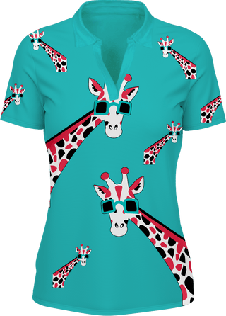 Gigi Giraffe Women's Polo - fungear.com.au