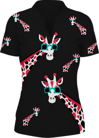 Gigi Giraffe Women's Polo - fungear.com.au
