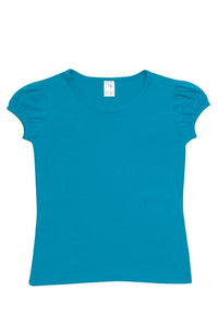 Girls Short Puff Sleeve Tee - kustomteamwear.com