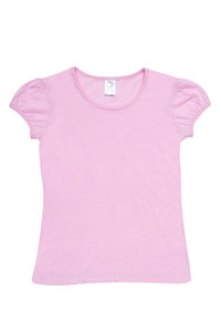 Girls Short Puff Sleeve Tee - kustomteamwear.com