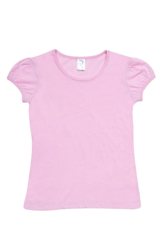 Girls Short Puff Sleeve Tee - kustomteamwear.com
