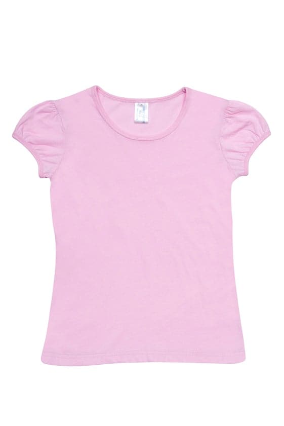 Girls Short Puff Sleeve Tee - kustomteamwear.com