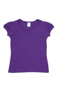 Girls Short Puff Sleeve Tee - kustomteamwear.com