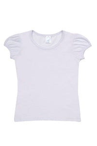 Girls Short Puff Sleeve Tee - kustomteamwear.com