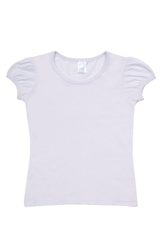 Girls Short Puff Sleeve Tee - kustomteamwear.com