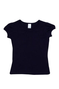 Girls Short Puff Sleeve Tee - kustomteamwear.com