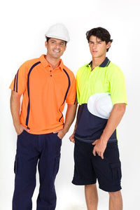 Hi Vis Long Sleeve Polo - kustomteamwear.com