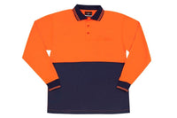 Hi Vis Long Sleeve Polo - kustomteamwear.com