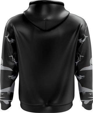 Hoodie Swim With Sharks - kustomteamwear.com