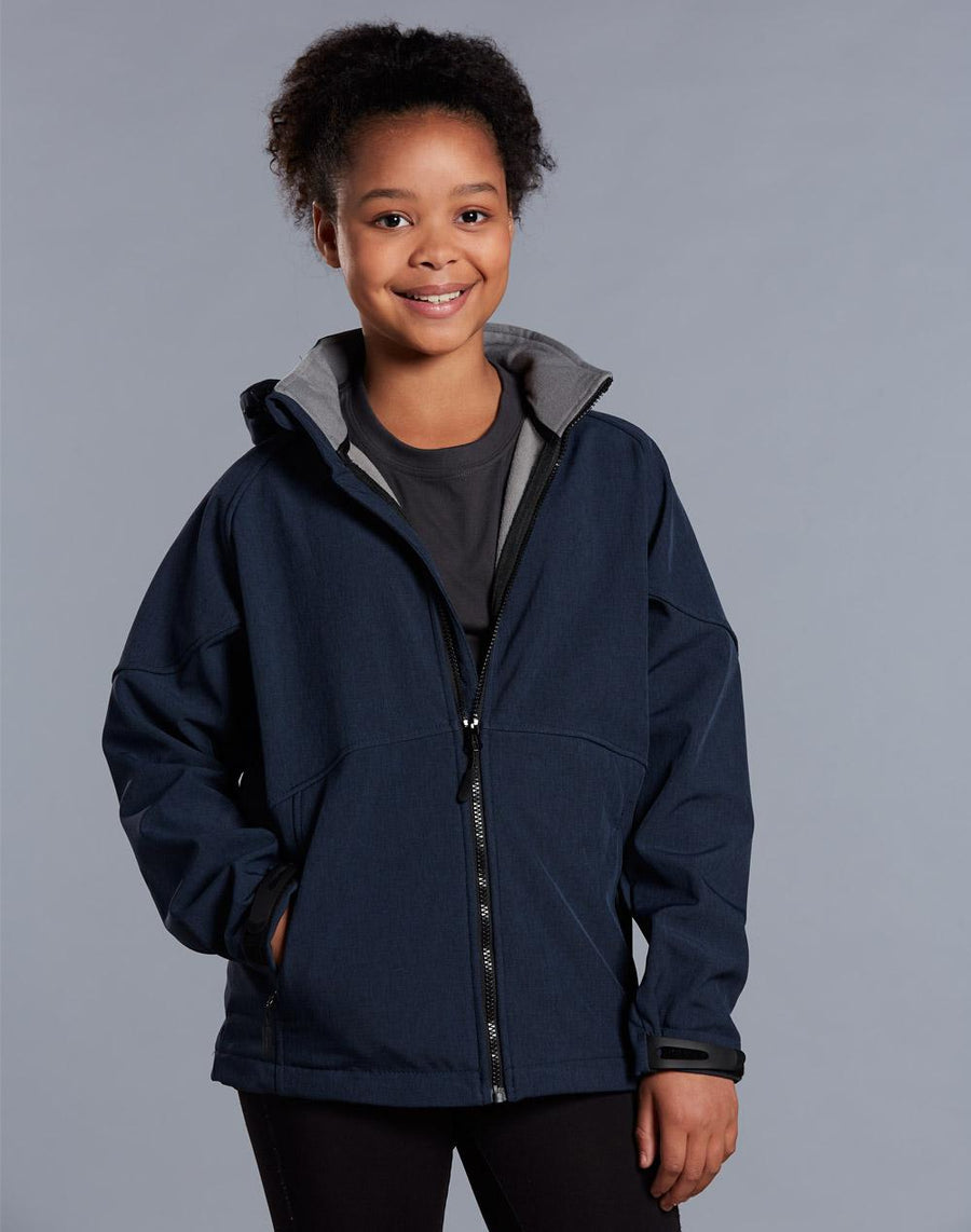 JK33K Kids' Softshell Full Zip Hoodie - kustomteamwear.com