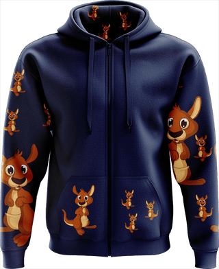 Kanga Back Full Zip Hoodies Jacket - fungear.com.au