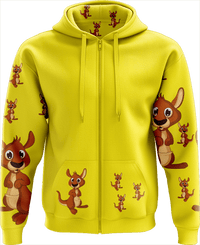 Kanga Back Full Zip Hoodies Jacket - fungear.com.au