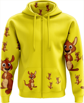 Kanga Back Full Zip Hoodies Jacket - fungear.com.au