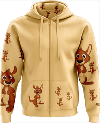 Kanga Back Full Zip Hoodies Jacket - fungear.com.au