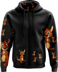 Kanga Back Full Zip Hoodies Jacket - fungear.com.au