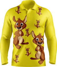 Kanga Back Men's Polo. Long or Short Sleeve - fungear.com.au