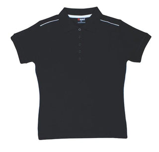 Ladies 100% Cotton Pique Knit With Piping - kustomteamwear.com