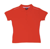 Ladies 100% Cotton Pique Knit With Piping - kustomteamwear.com