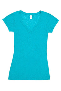 Ladies Burnout V-neck T-shirt - kustomteamwear.com