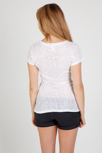 Ladies Burnout V-neck T-shirt - kustomteamwear.com