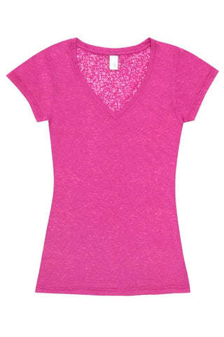 Ladies Burnout V-neck T-shirt - kustomteamwear.com