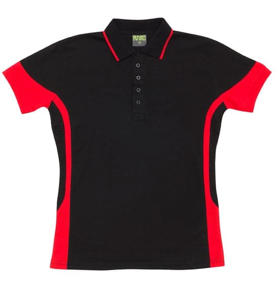 Ladies Contrast Polo - kustomteamwear.com