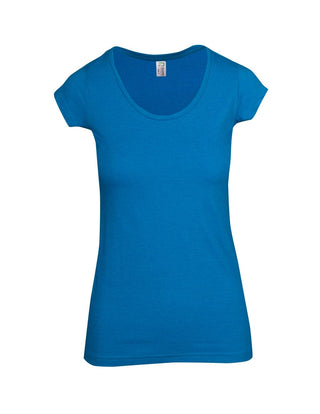 Ladies Marl Scoop Neck T-shirt - kustomteamwear.com