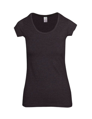 Ladies Marl Scoop Neck T-shirt - kustomteamwear.com