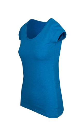 Ladies Marl Scoop Neck T-shirt - kustomteamwear.com