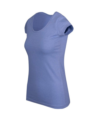 Ladies Marl Scoop Neck T-shirt - kustomteamwear.com