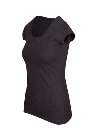 Ladies Marl Scoop Neck T-shirt - kustomteamwear.com