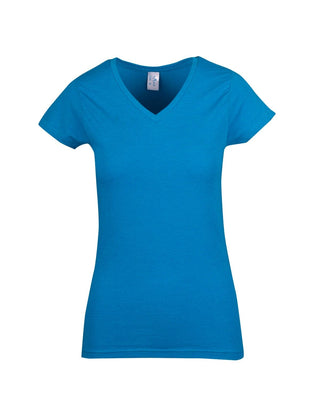 Ladies Marl V-neck T-shirt - kustomteamwear.com