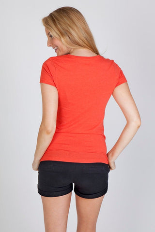 Ladies Marl V-neck T-shirt - kustomteamwear.com