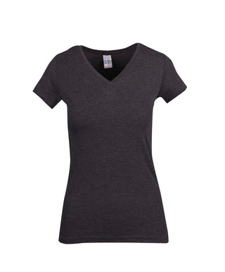 Ladies Marl V-neck T-shirt - kustomteamwear.com