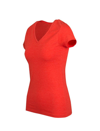 Ladies Marl V-neck T-shirt - kustomteamwear.com