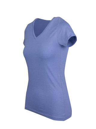Ladies Marl V-neck T-shirt - kustomteamwear.com